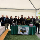 Nella foto da sinistra: MAQUIGNAZ FEDERICO (1 lordo fuori gara), POMAT CORRADO, CERISE CARLO (Vicesindaco di Etroubles), REY MARISA, BORRE ALBERTO, LETEY IVO, SUCCI ANDREA (Presidente), FARCOZ GABRIELLA (Sindaco di Gignod), VITTAZ ALDO (assessore allo sport di Gignod), GAGLIARDI PIER GIORGIO, SAVOYE RENE', ZIEBA TOMASZ.