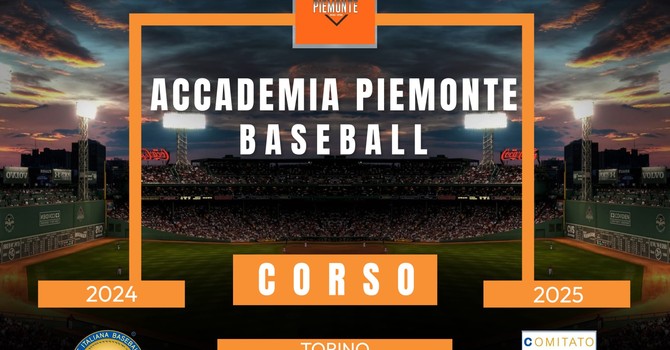 Baseball: Il 24 ottobre parte il corso 2024-2025 dell'Accademia Piemonte