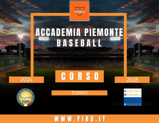 Baseball: Il 24 ottobre parte il corso 2024-2025 dell'Accademia Piemonte