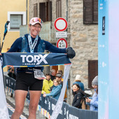 Sarah Hansel winner of TOR450 - Tor des Glaciers - photo credits Anja Bakowska - Zzam Agency - TORVdA